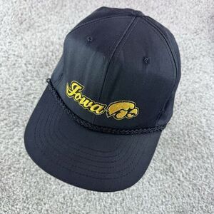 VTG Hat Cap‎ Leisur Line Iowa Adjustable Black Leather Strap Golf Gym Bag Co USA